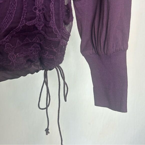 Anthropologie Tiny Lace Mixed Media Blouse - Picture 13 of 14